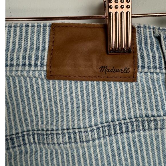 Madewell Striped High Rise Skinny Crop Stretch Jeans Preppy Coastal Classic 24 - Picture 8 of 11